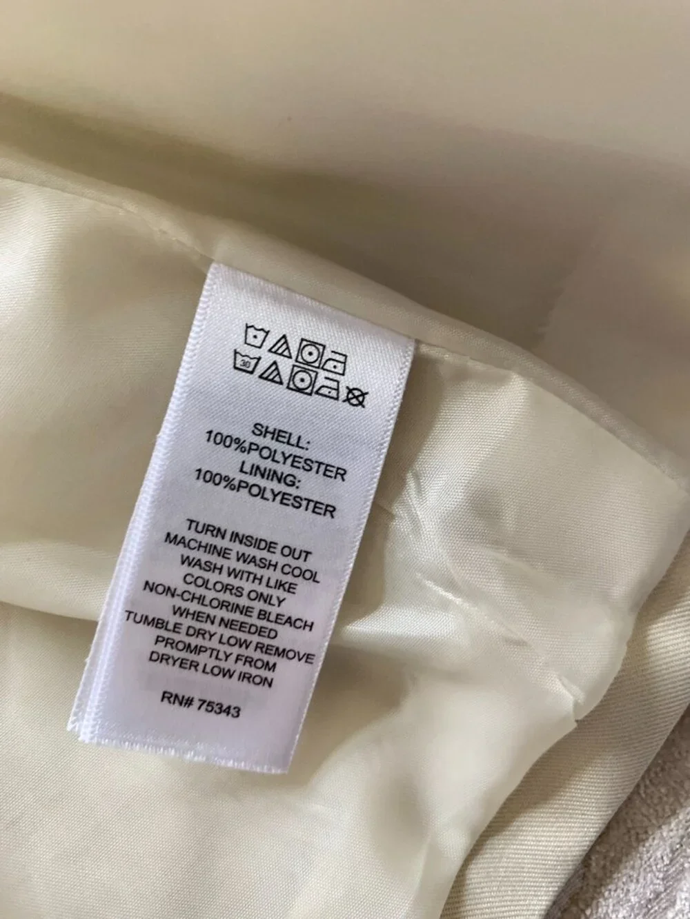 Tahari 2T Double-Breasted Coat | Beige Trench Coat - Picture 6 of 6